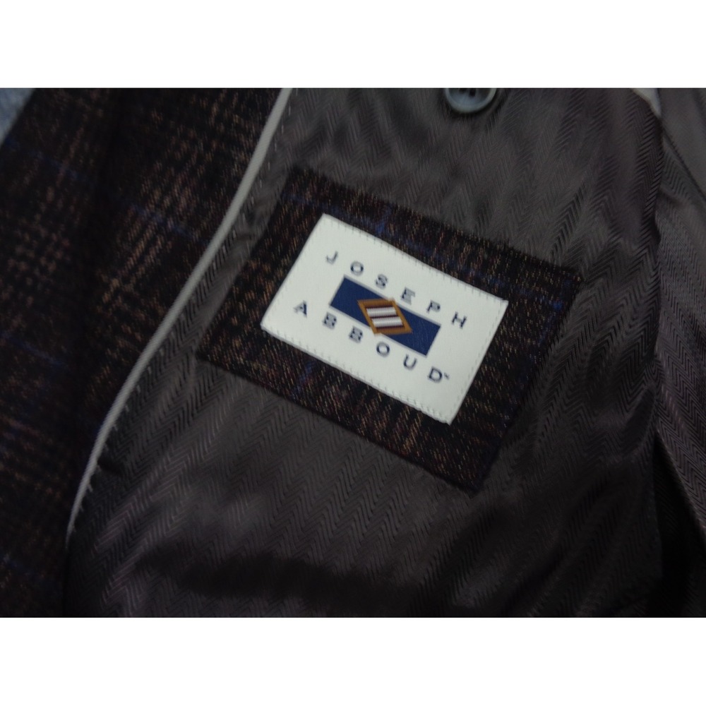 Joseph Abboud Heritage Blazer 44S Glen Check Plaid Reda Super 110's Wool - Picture 10 of 16
